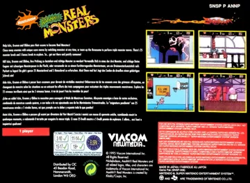 Aaahh!!! Real Monsters (Europe) box cover back